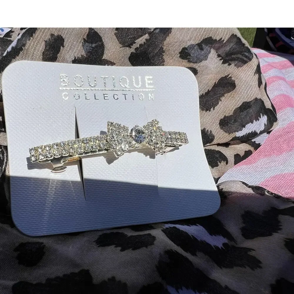 Sparkling Crystal Rhinestone Shimmering Retro Vintage Hair Clip Deadstock NEW
